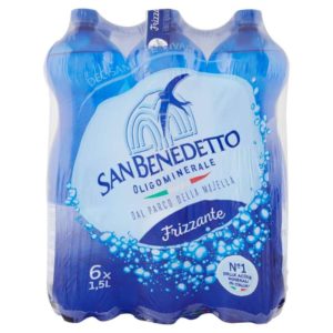 Acqua minerale San Bernardo frizzante1 litro in vetro – cassetta da 12  bottiglie – I Segreti di Bacco