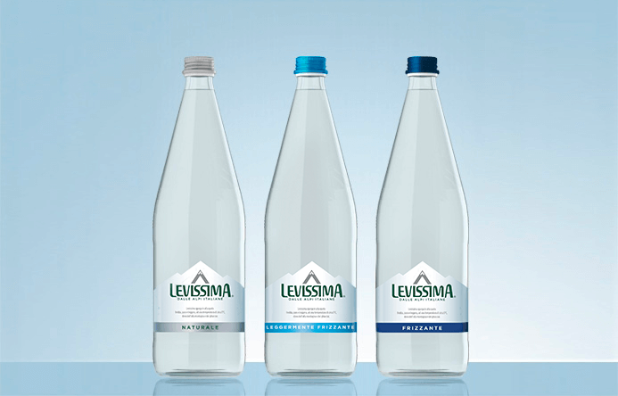 Levissima - Acqua Minerale naturale 1 litro vetro - cassetta 12 bottiglie